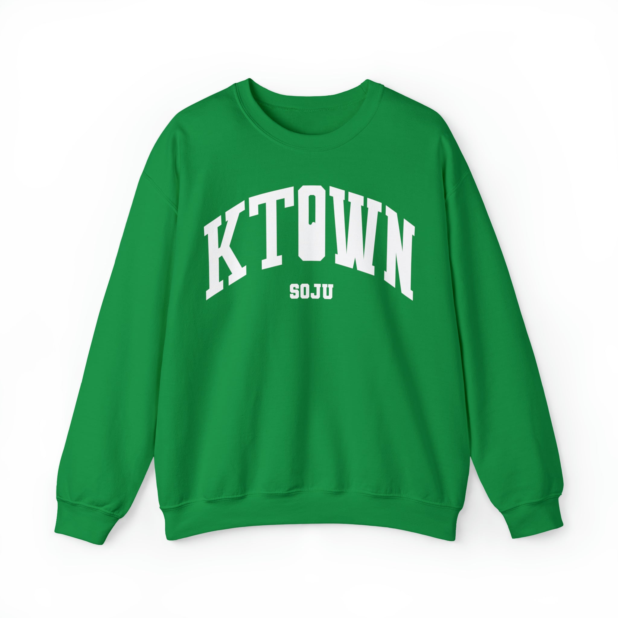 KTOWN Varsity Crewneck Sweatshirt in Green